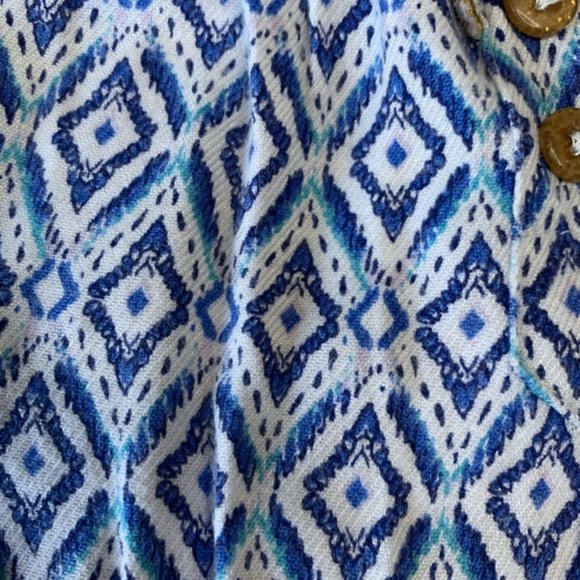 MONSOON Baby Girls Aztec Diamonds Romper 3-6 Mos Bubble Shorts Playsuit Infant - Picture 5 of 7